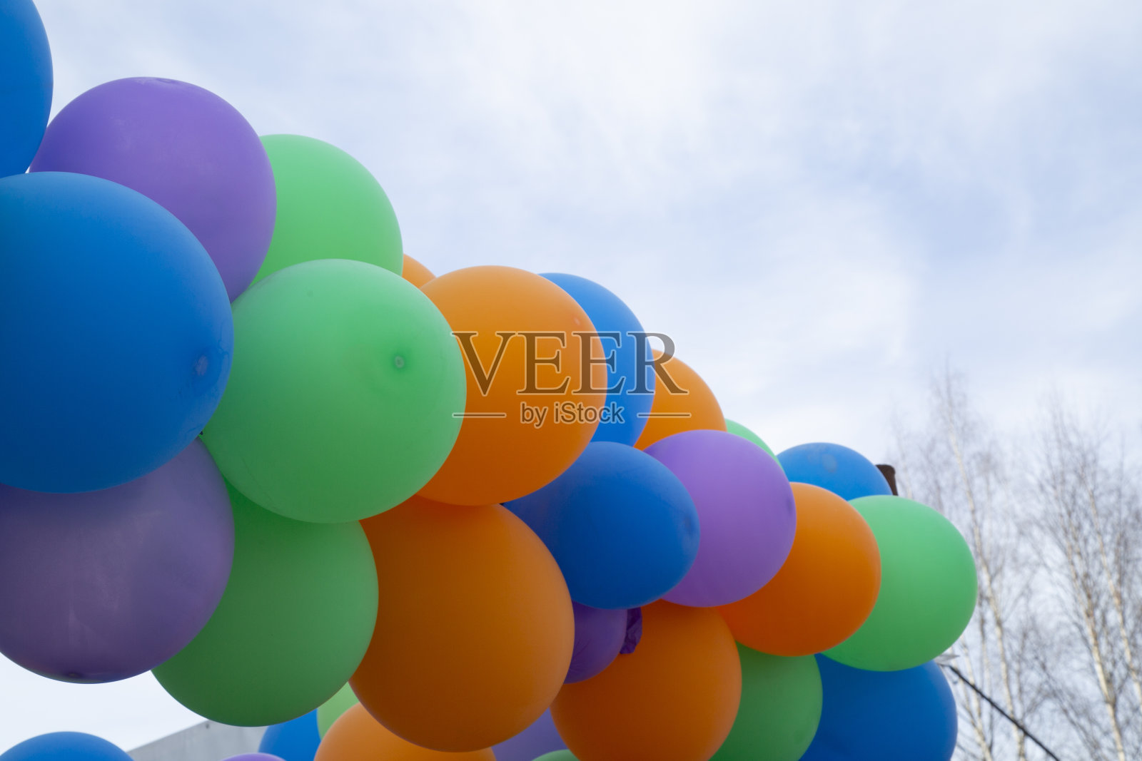 气球装饰的照片摄影图片