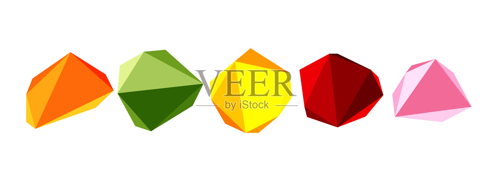 抽象低聚石设计几何三维设计元素图片