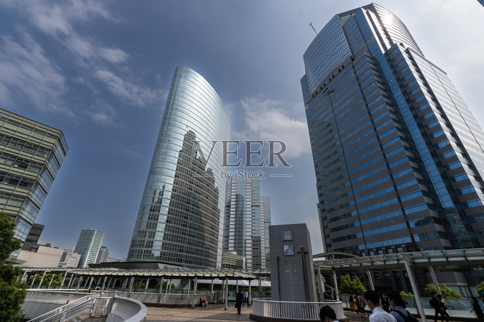 东京品川的高层建筑。照片摄影图片