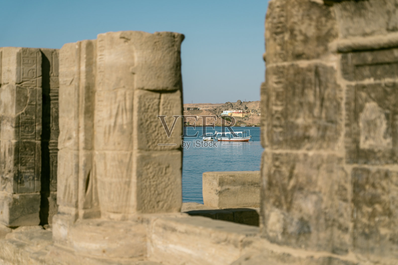 埃及阿斯旺的菲莱神庙照片摄影图片