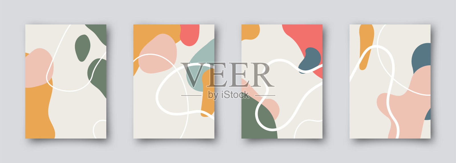 孟菲斯风格的封面设置几何形状和图案。模板在流行的孟菲斯时尚80-90年代的集合。为封面设计，广告，海报，书籍，贺卡和更多。向量。插画图片素材