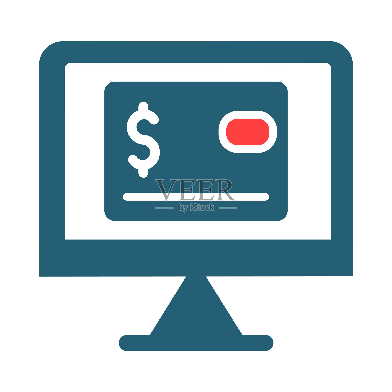 在线支付字形两色图标个人和商业用途。插画图片素材