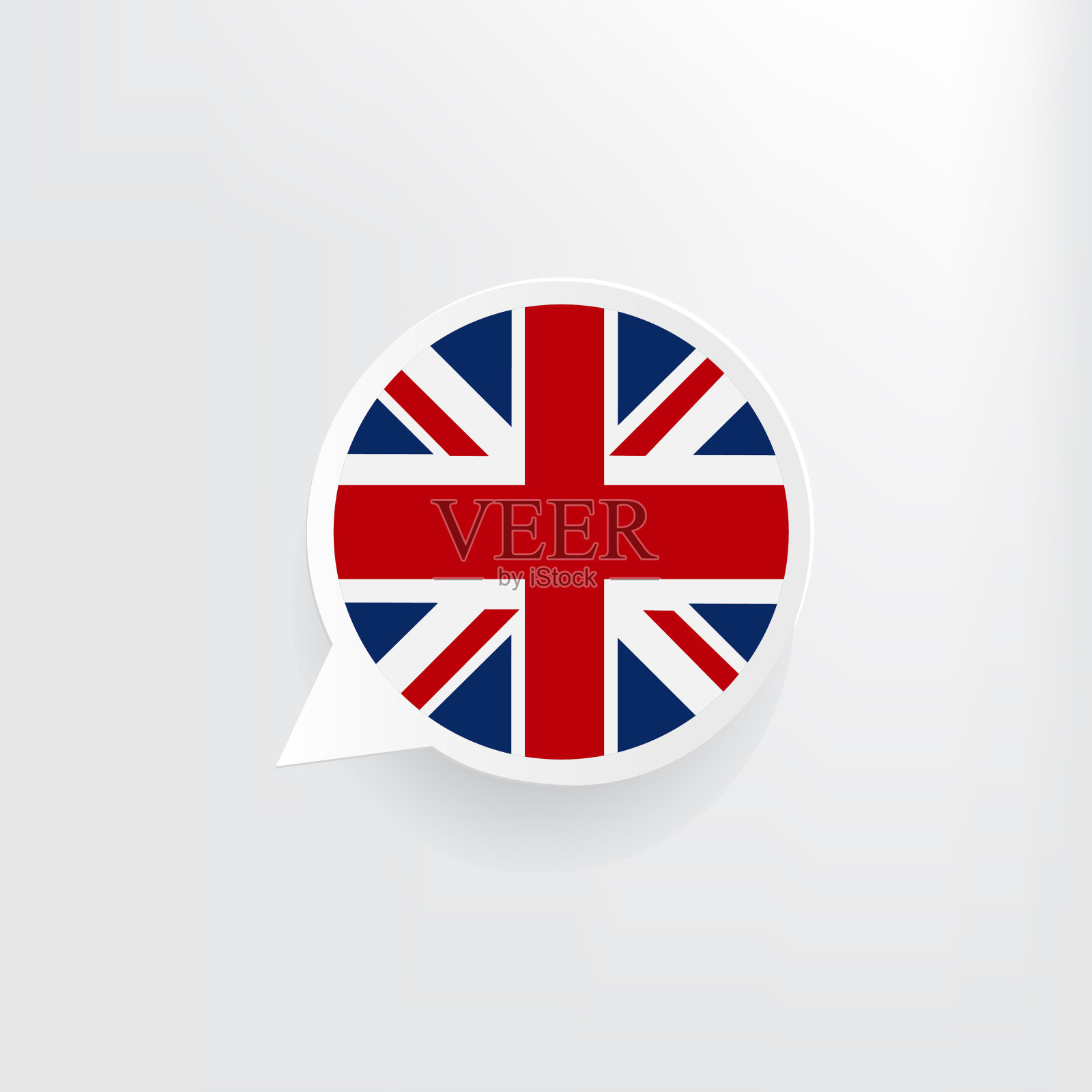 英国国旗演讲泡沫插画图片素材