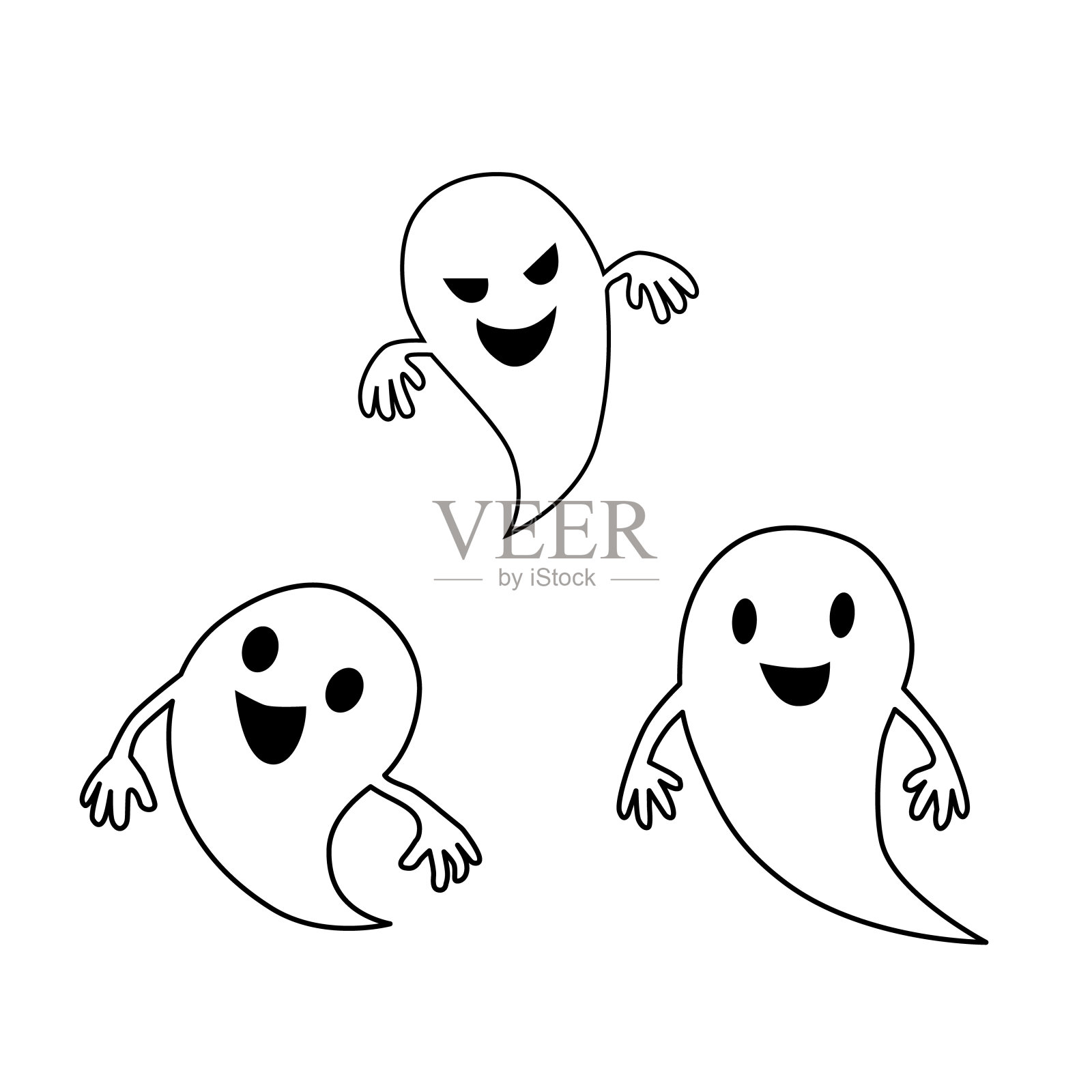 万圣节鬼魂插画插画图片素材