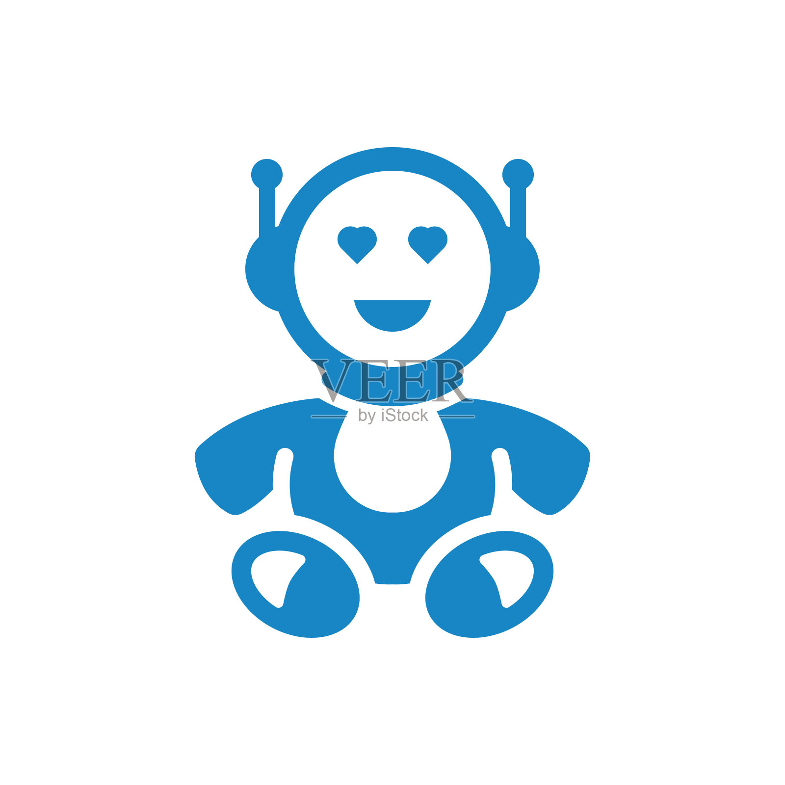 机器人头像图标设计插画图片素材