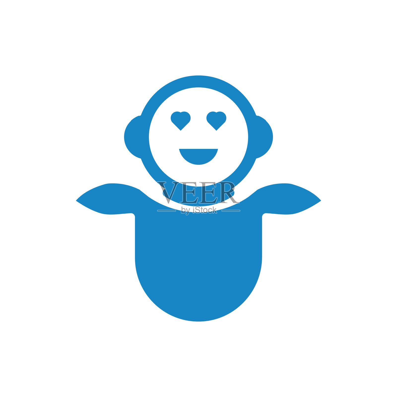 机器人图标。Bot标志图标设计插画图片素材