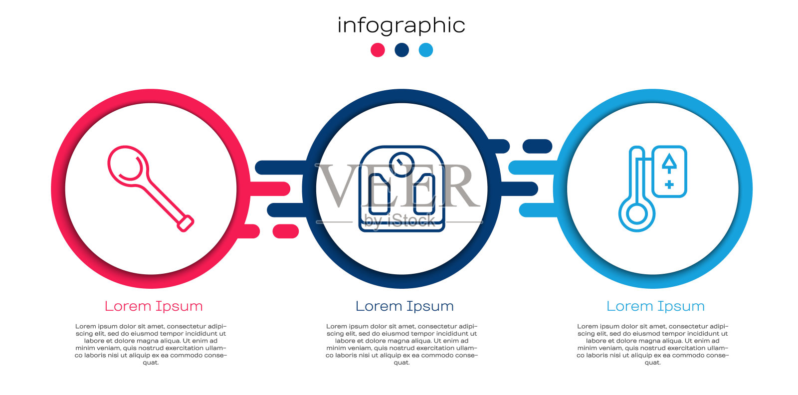 设置线桑拿勺，浴室秤和温度计。业务信息图表模板。向量设计模板素材
