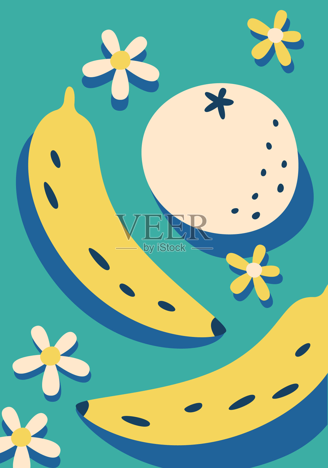 水果静物画插画图片素材