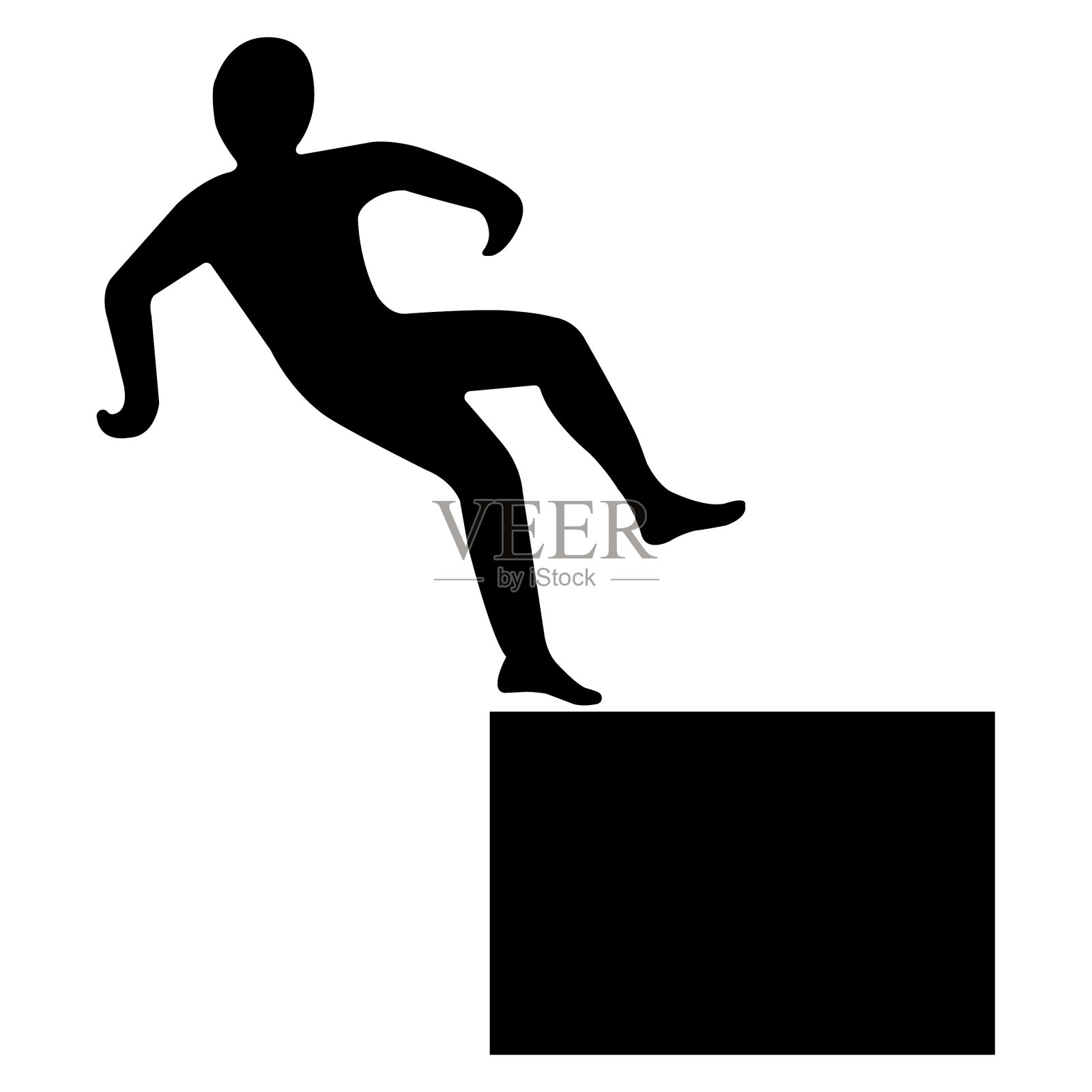 小心高层跌落符号符号隔离图标素材