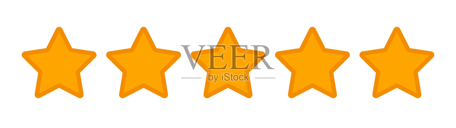 五颗星设计元素图片