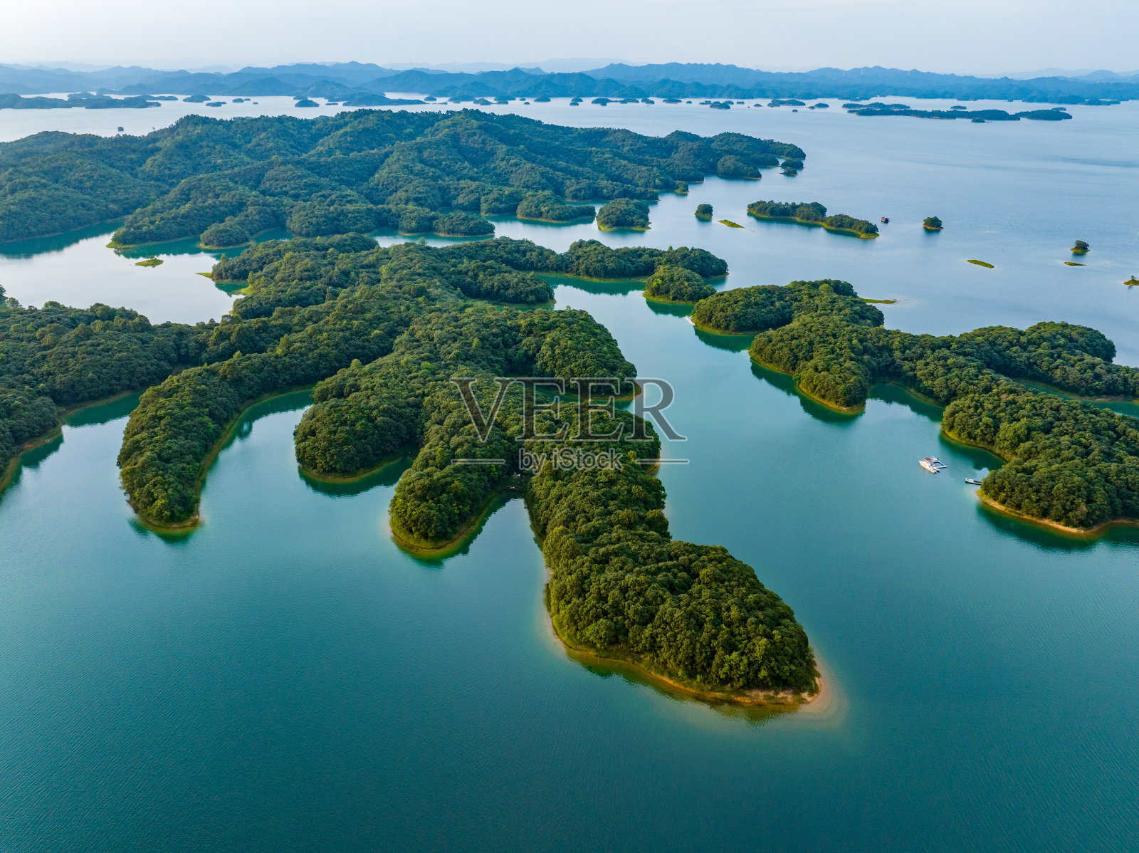 中国江西省千岛湖航拍图照片摄影图片