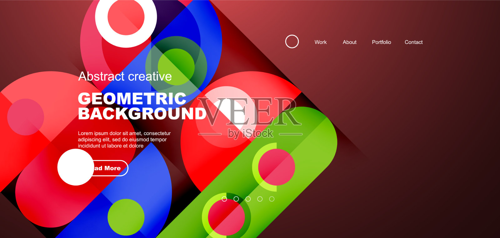 抽象技术登陆页面的背景与插画图片素材