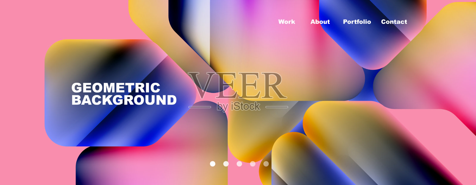 构成新潮的极简几何插画图片素材