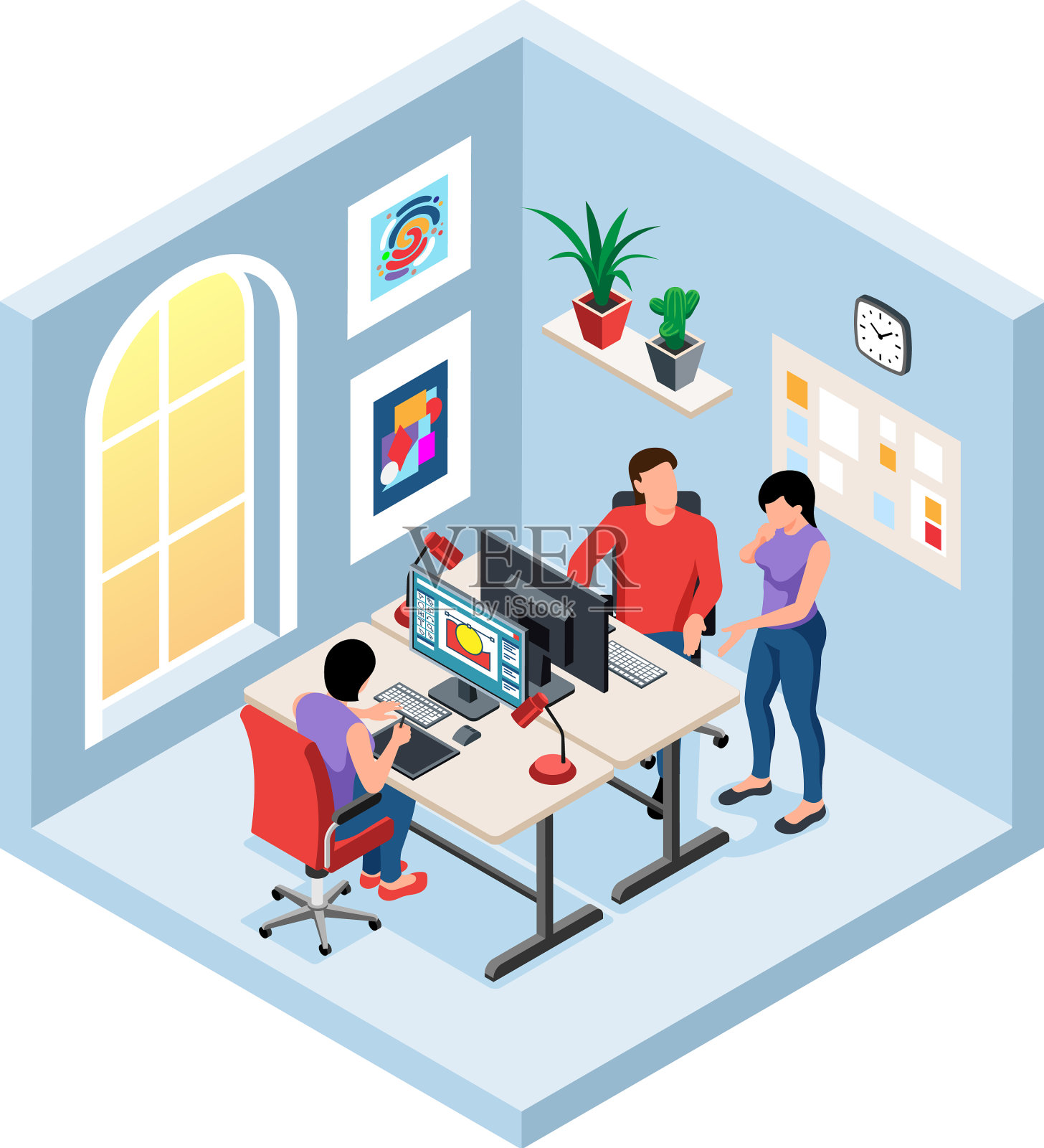 等距设计工作室设计元素图片