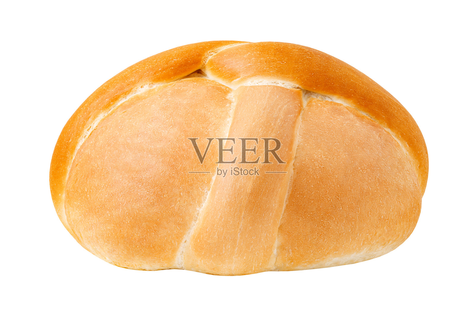 轻圆面包，侧面视图，孤立的白色背景与剪辑路径照片摄影图片