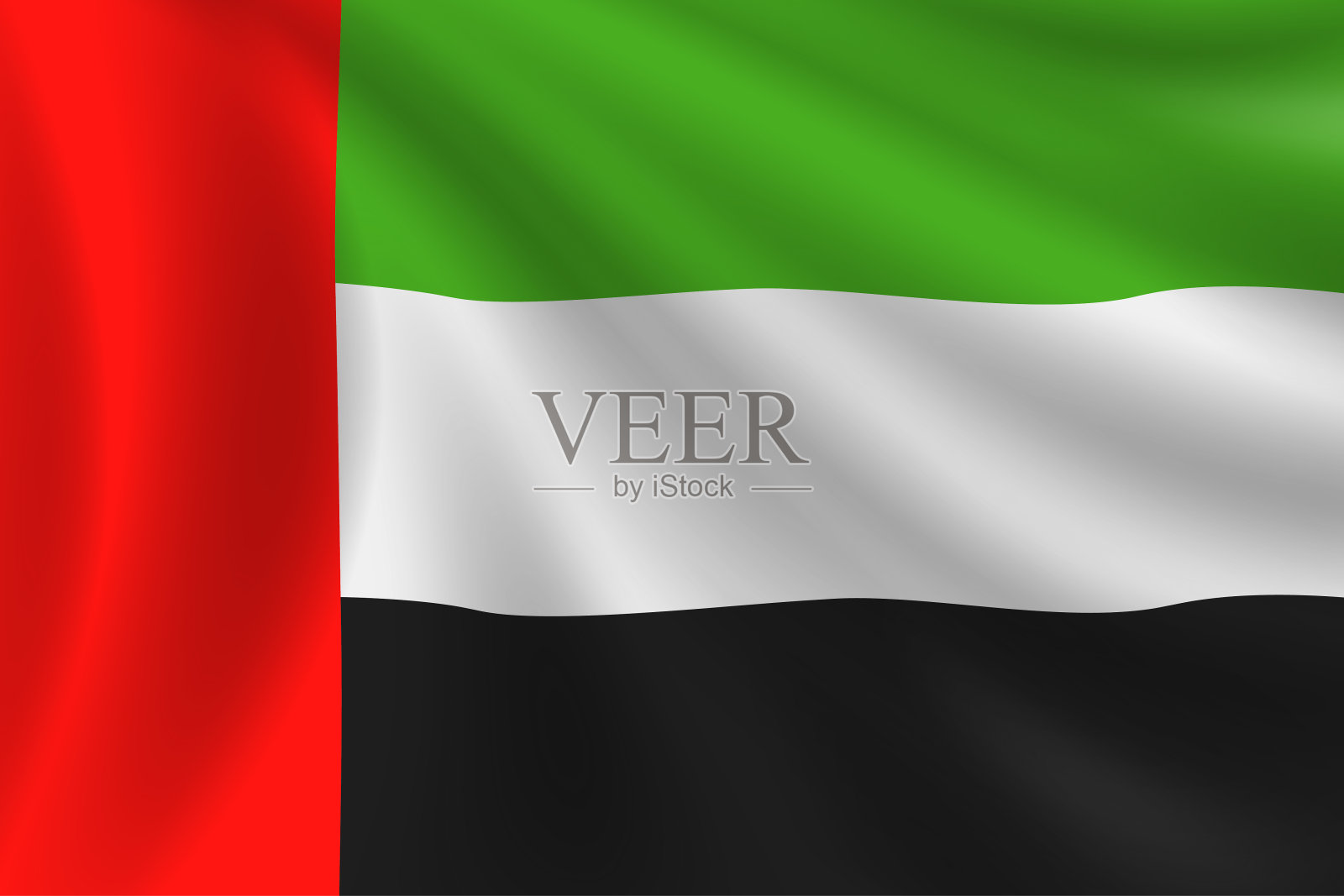 阿拉伯联合酋长国国旗。矢量标志背景。股票插图插画图片素材