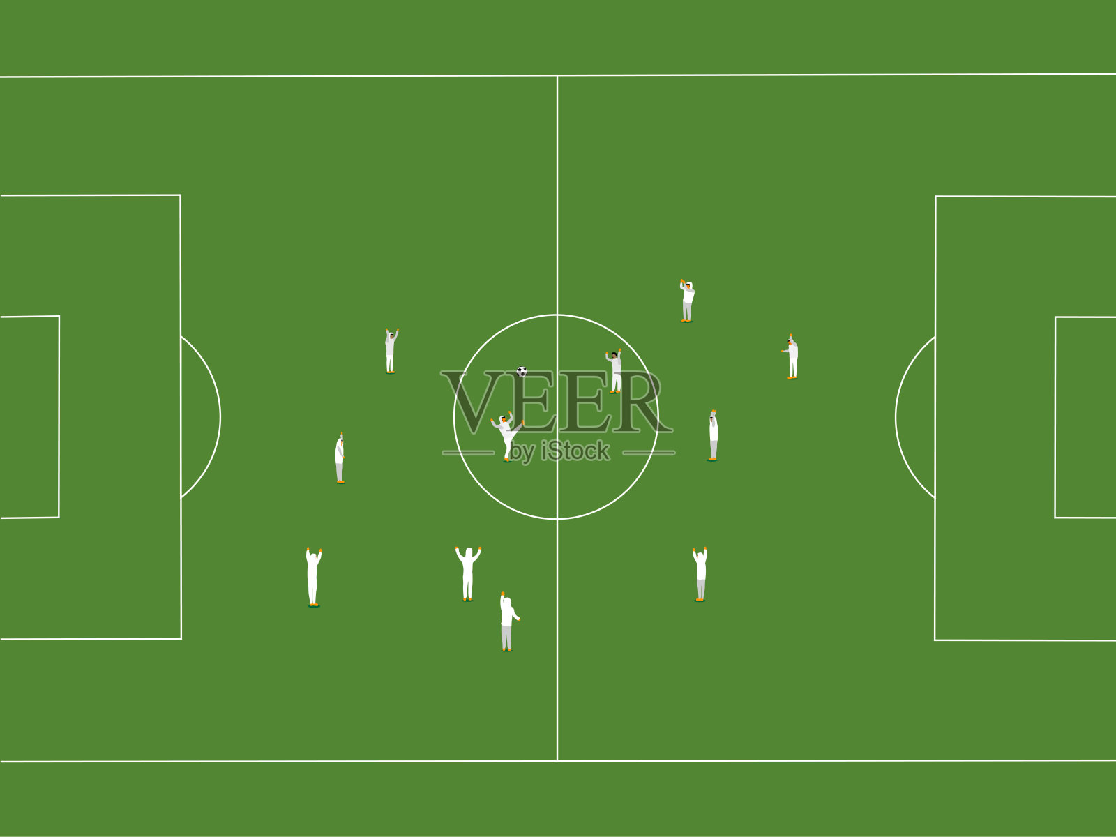 足球场上的同志情谊插画图片素材