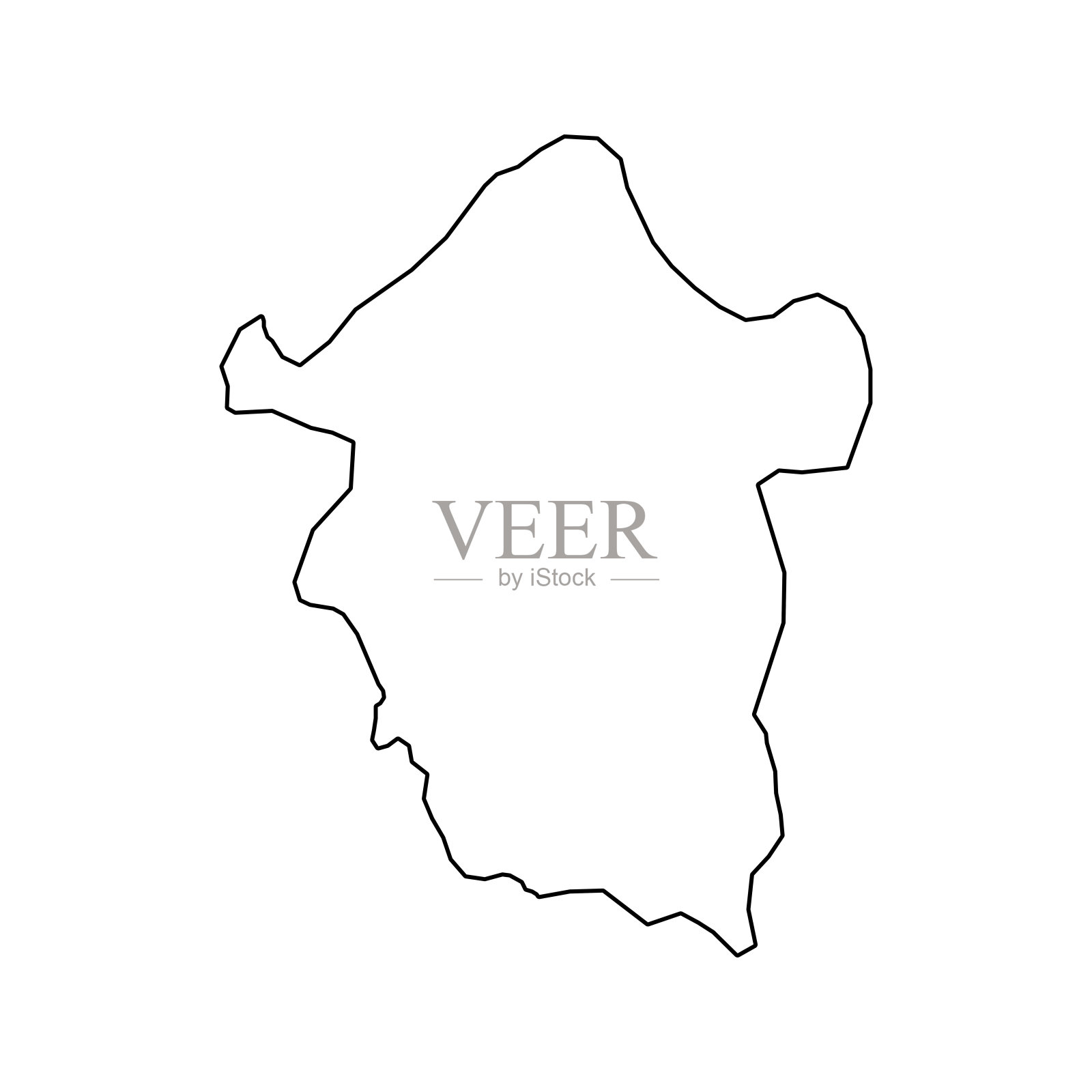 埃努古州地图，尼日利亚国家的行政区划。矢量插图。插画图片素材