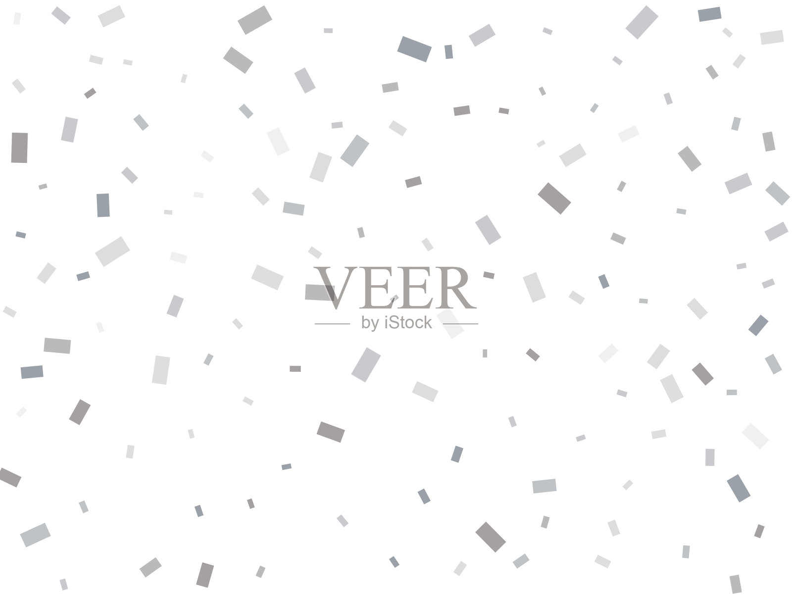 现代轻银矩形闪光彩纸背景。五彩纸屑庆典，落银抽象装饰的聚会，生日庆祝，周年纪念或事件，节日。矢量插图。插画图片素材