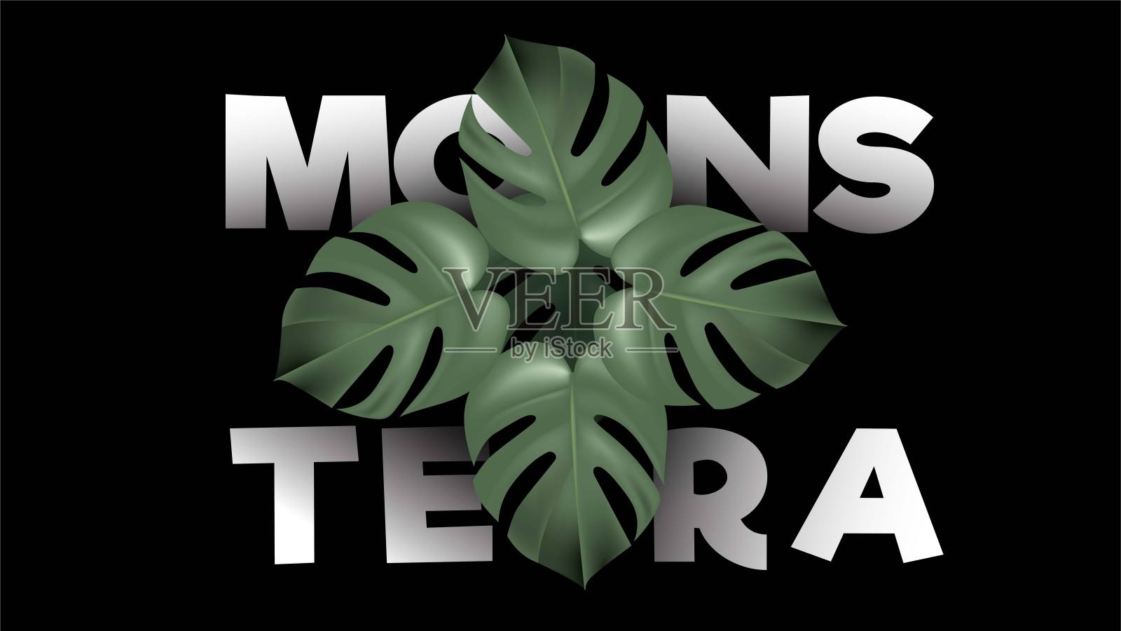 怪物叶矢量插图背景插画图片素材