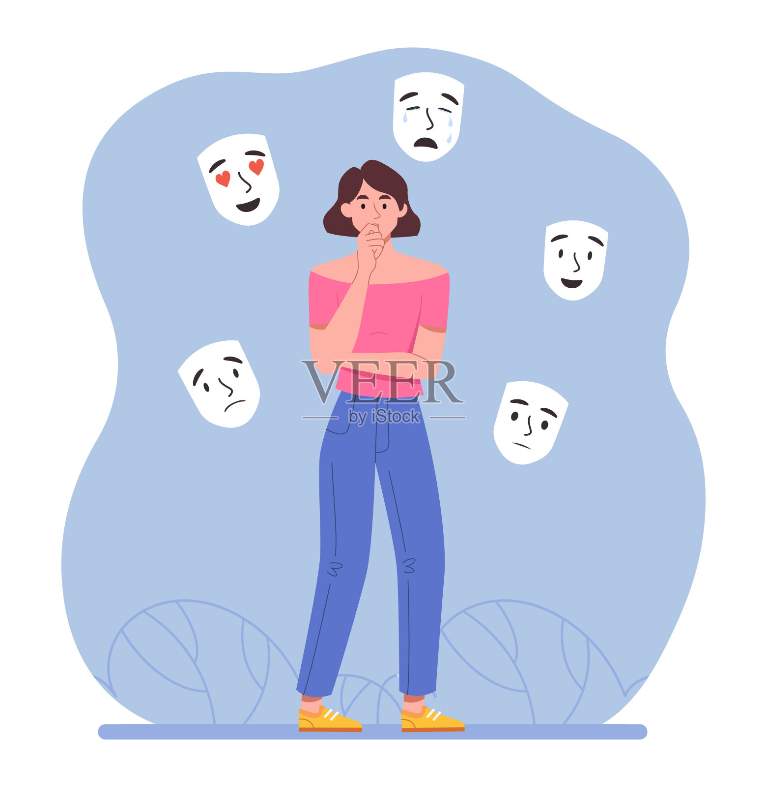 情绪状态概念插画图片素材