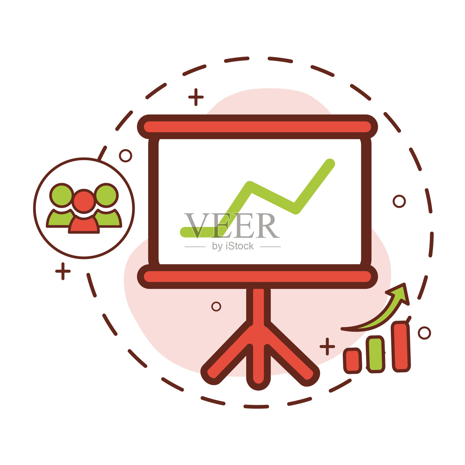 成长金融图形图标设计，商业图标。插画图片素材