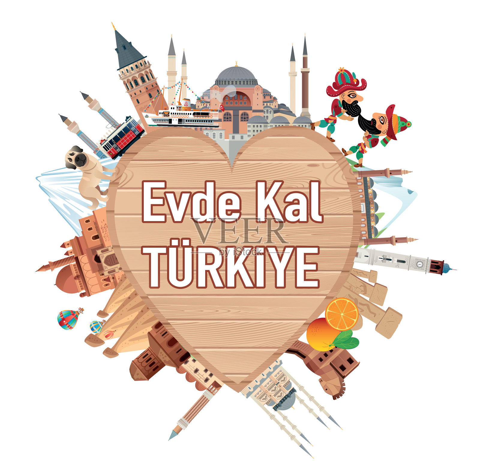 呆在家里的土耳其，呆在家里的土耳其插画图片素材