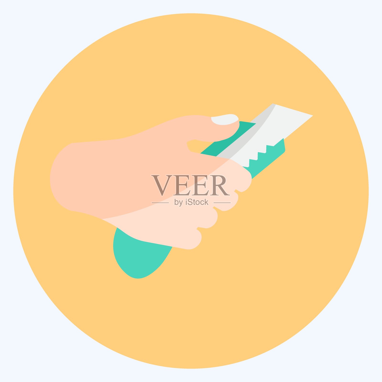 图标持有剪纸。适用于手部动作符号。平的风格。简单的设计可编辑。设计模板向量。简单的符号说明插画图片素材