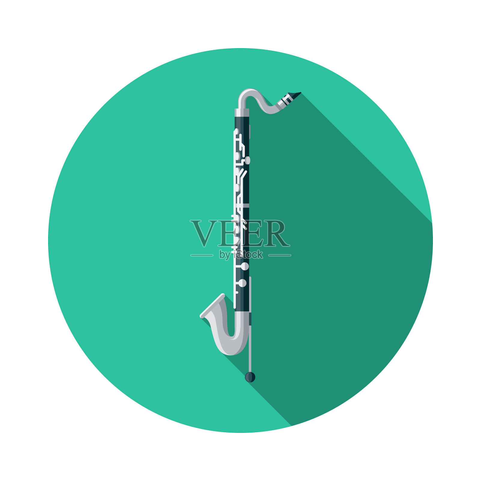 低音单簧管乐器图标插画图片素材