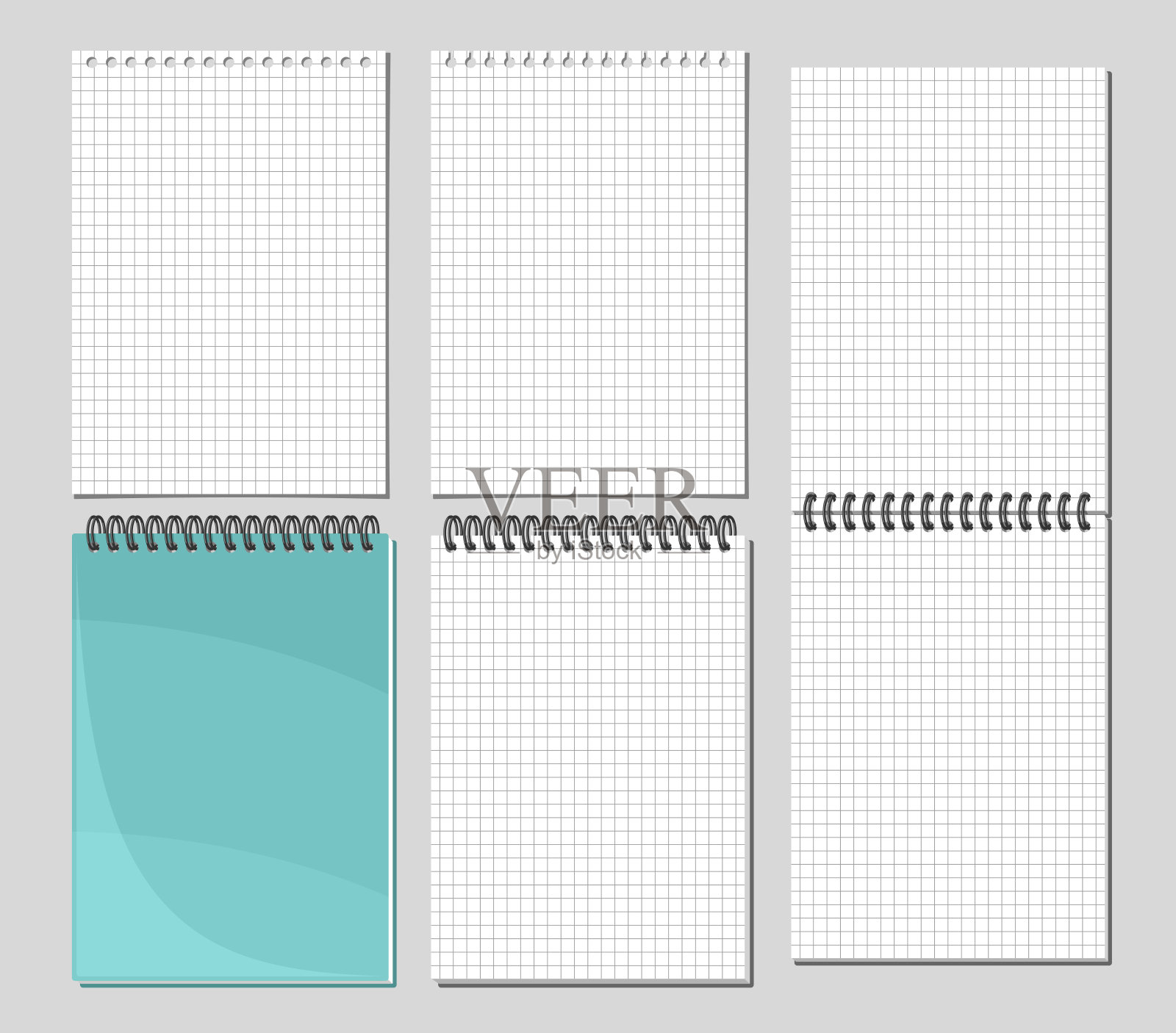 矢量记事本套装插画图片素材