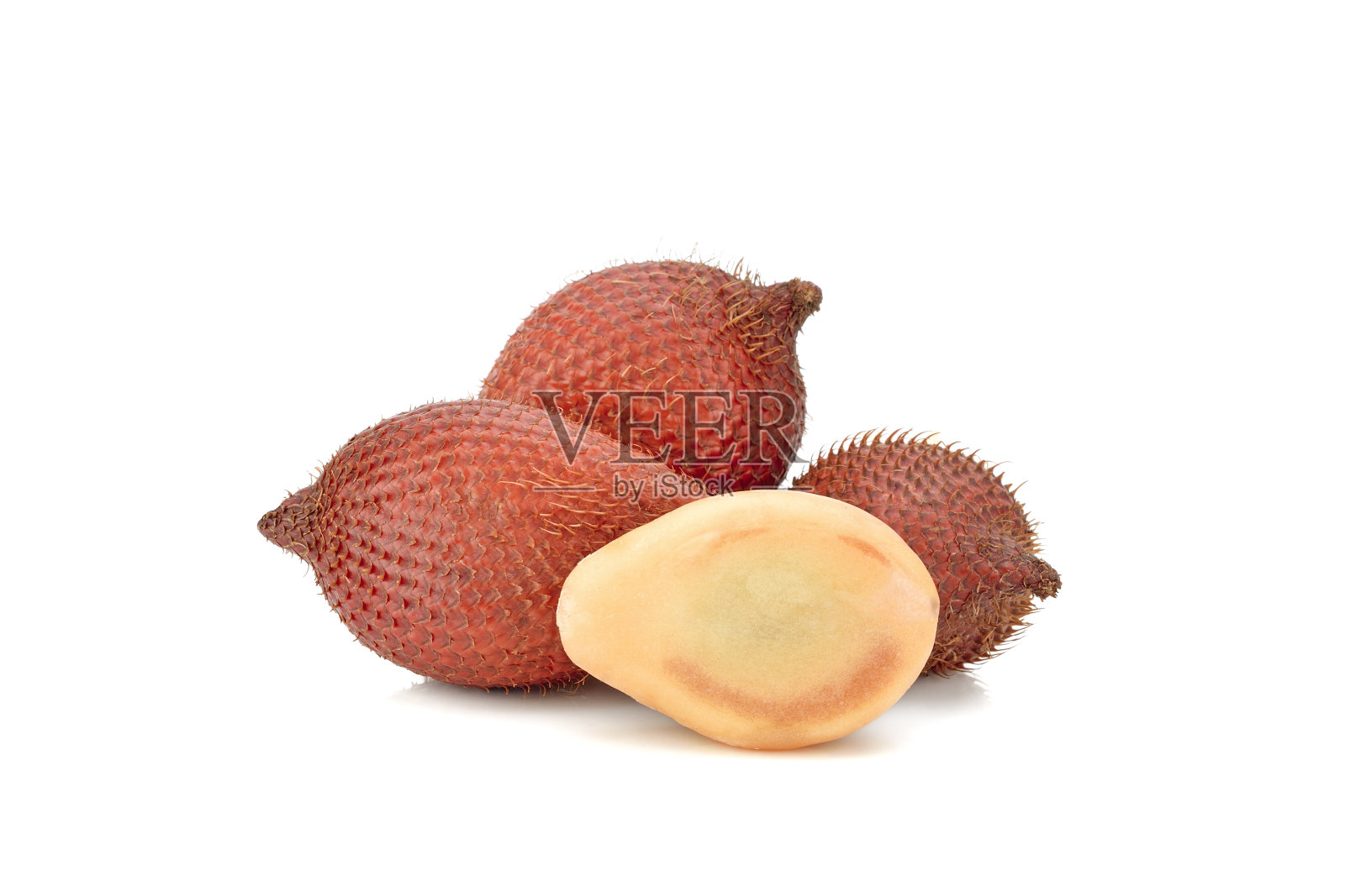 新鲜的蛇果萨拉卡萨拉卡孤立在白色的背景照片摄影图片