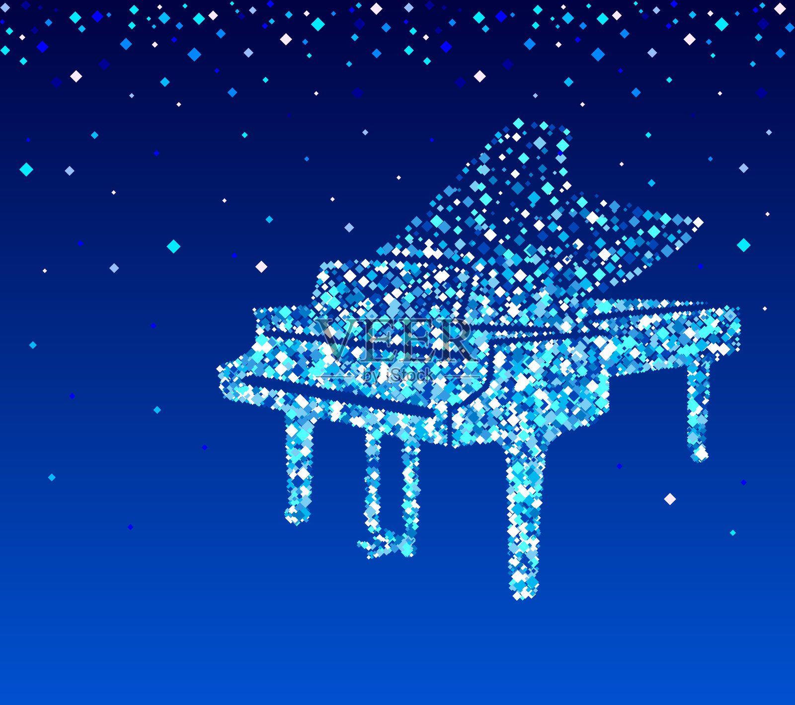 片段的钢琴插画图片素材