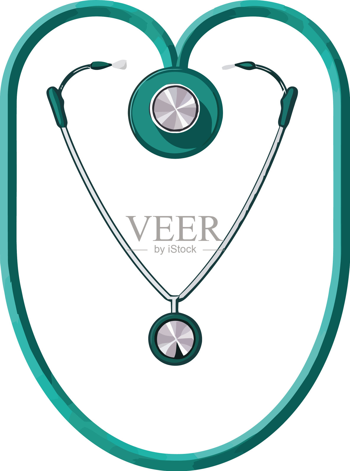 听诊器象征着医疗保健设计元素图片