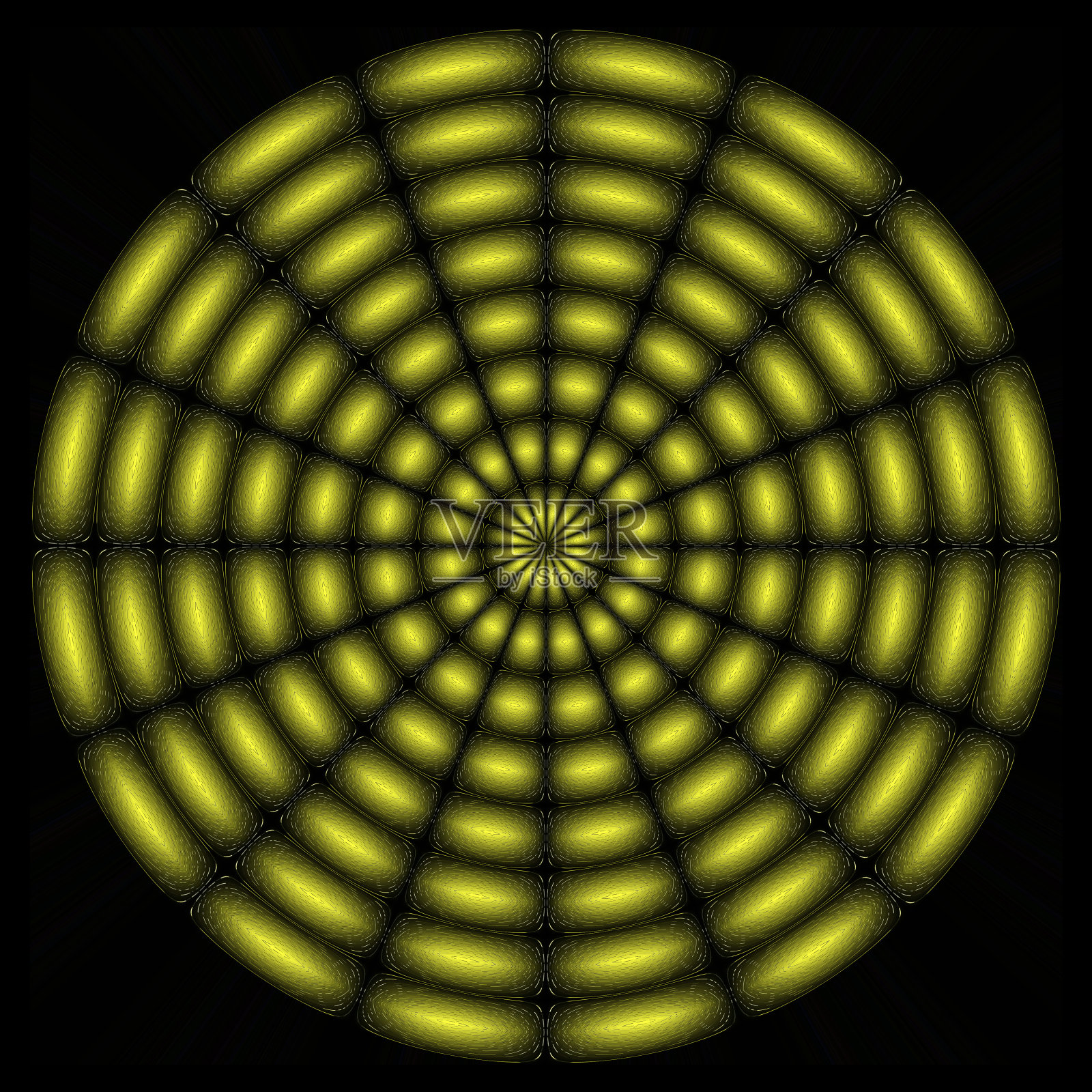 黄色的径向结构插画图片素材