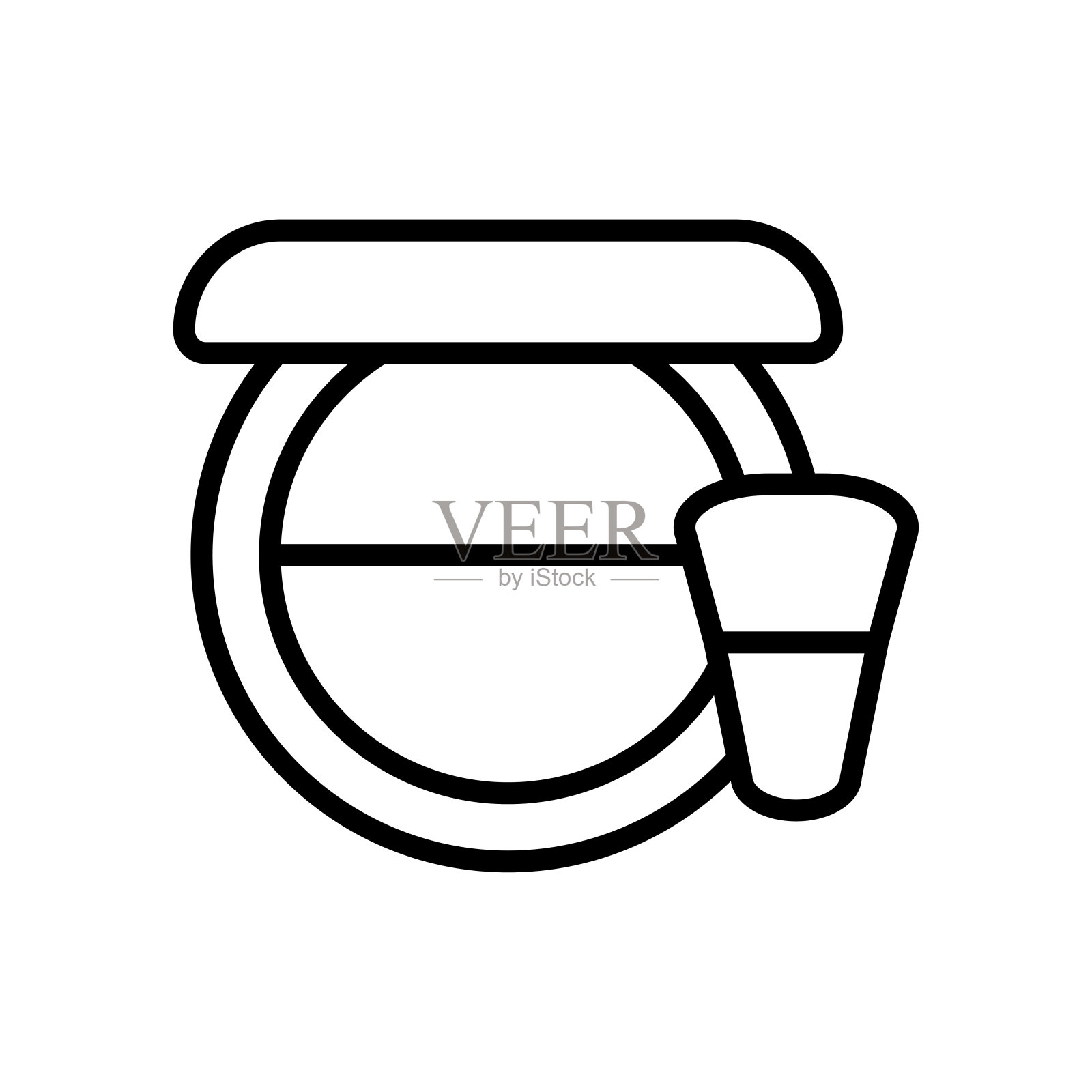 在白色背景上的图标矢量设计模板腮红图标素材