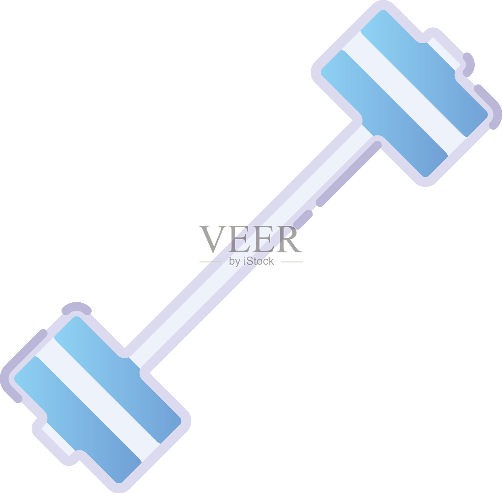 孤立的彩色健身房重量图标插画图片素材