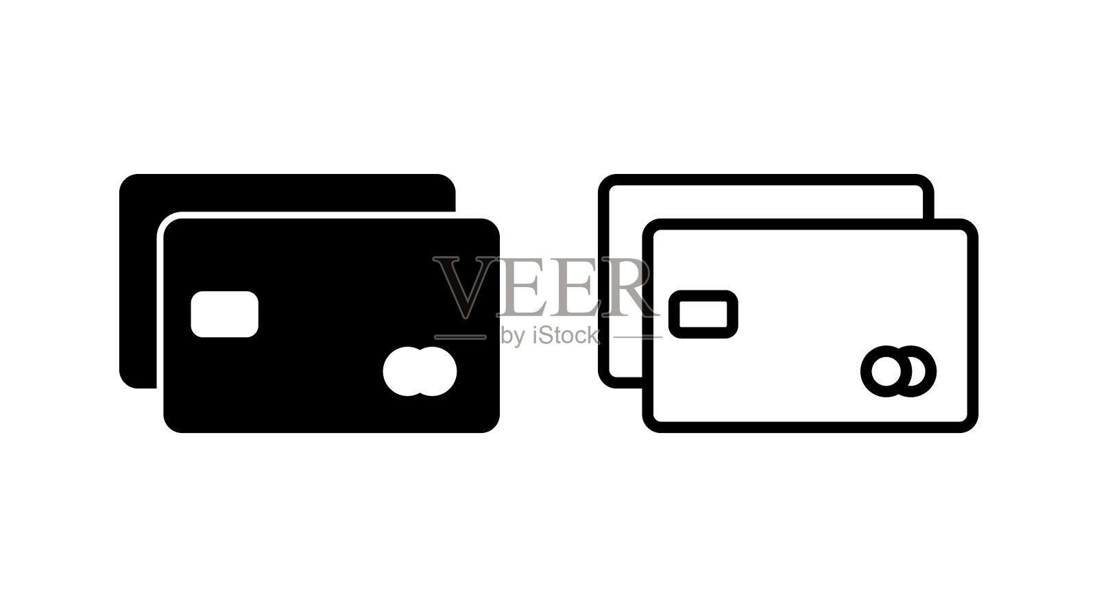 信用卡图标付款图标借记付款图标插画图片素材