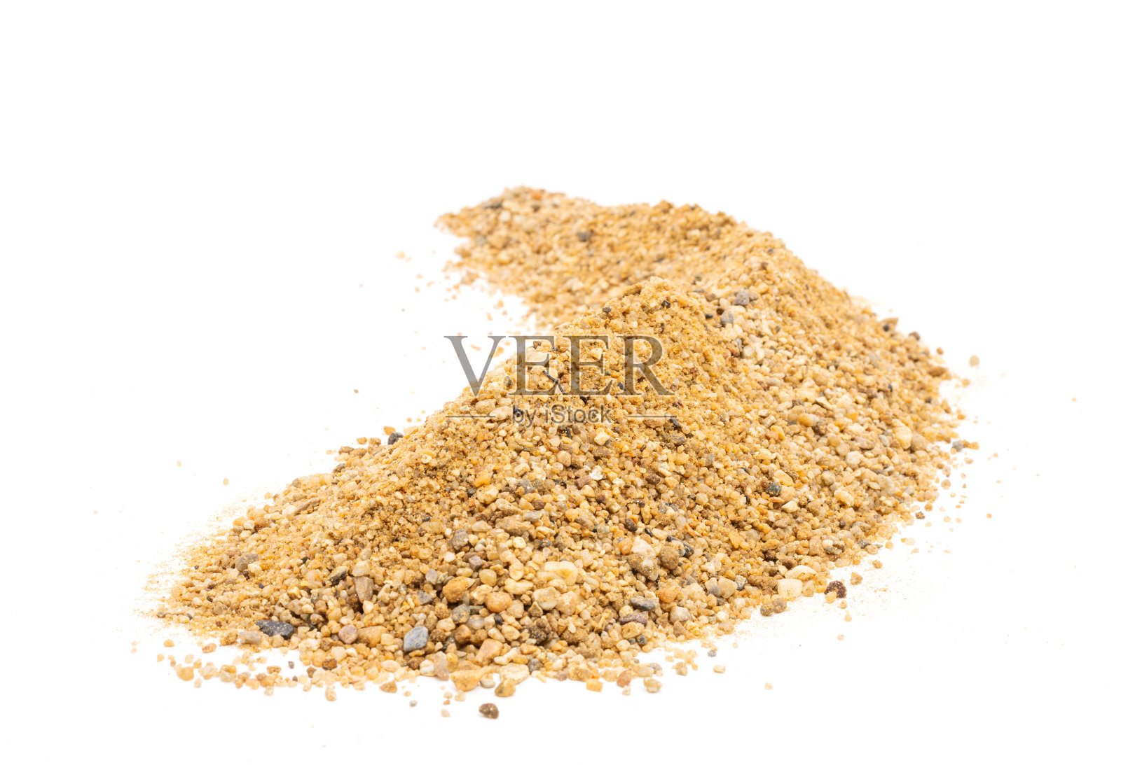 堆沙粗细的概念抽象沙漠，海滩，丘陵，山地，小路孤立在白色的背景照片摄影图片