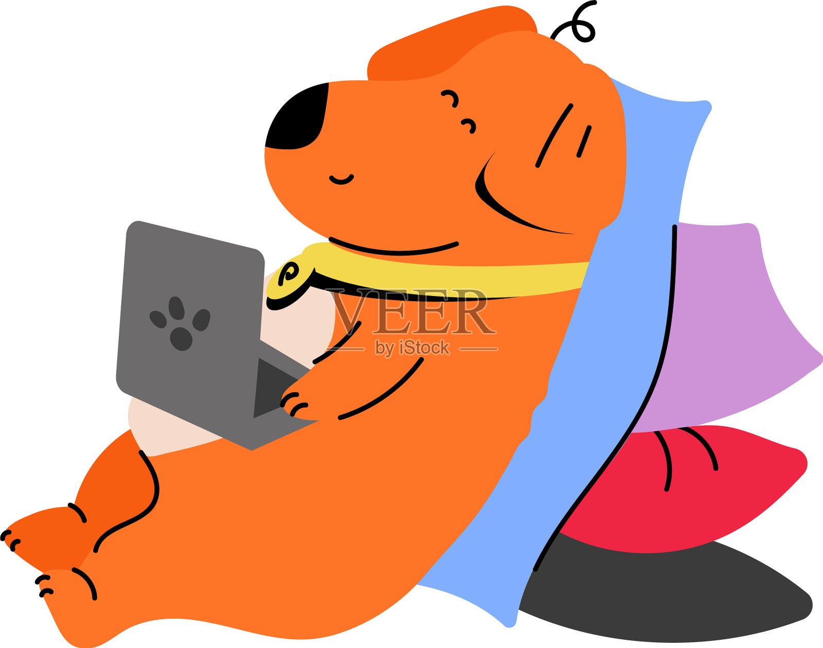 狗工作设计元素图片