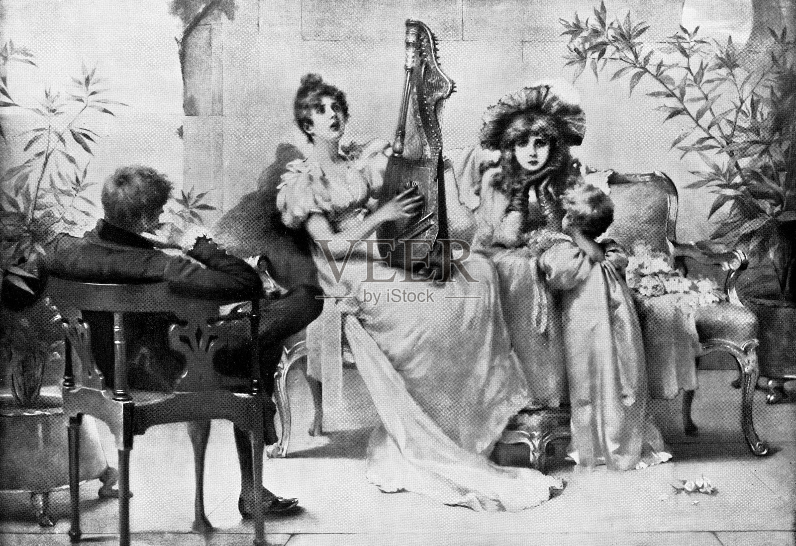 莫德·古德曼的《爱之歌》- 19世纪插画图片素材