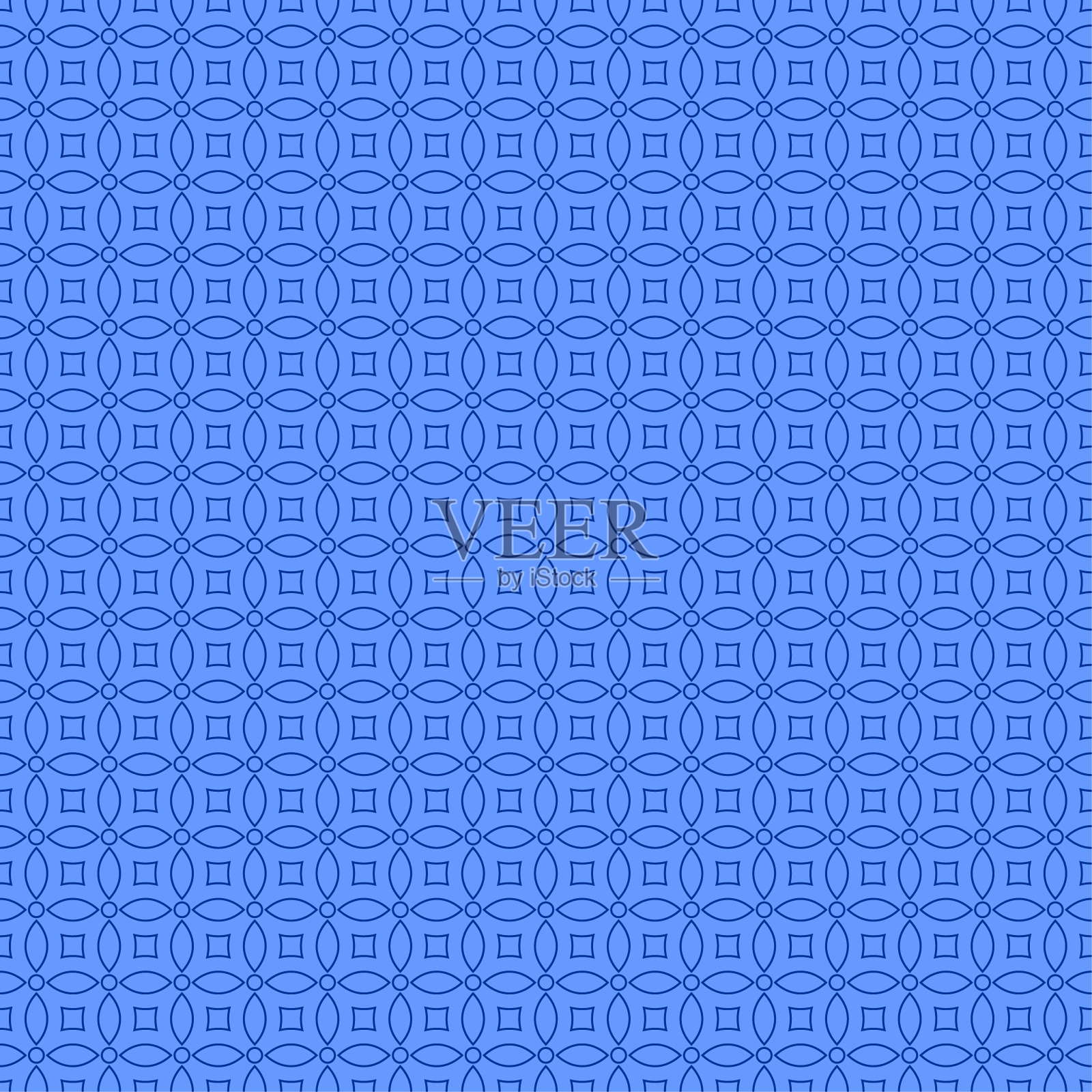 无缝背景图案-蓝色壁纸-矢量插图插画图片素材