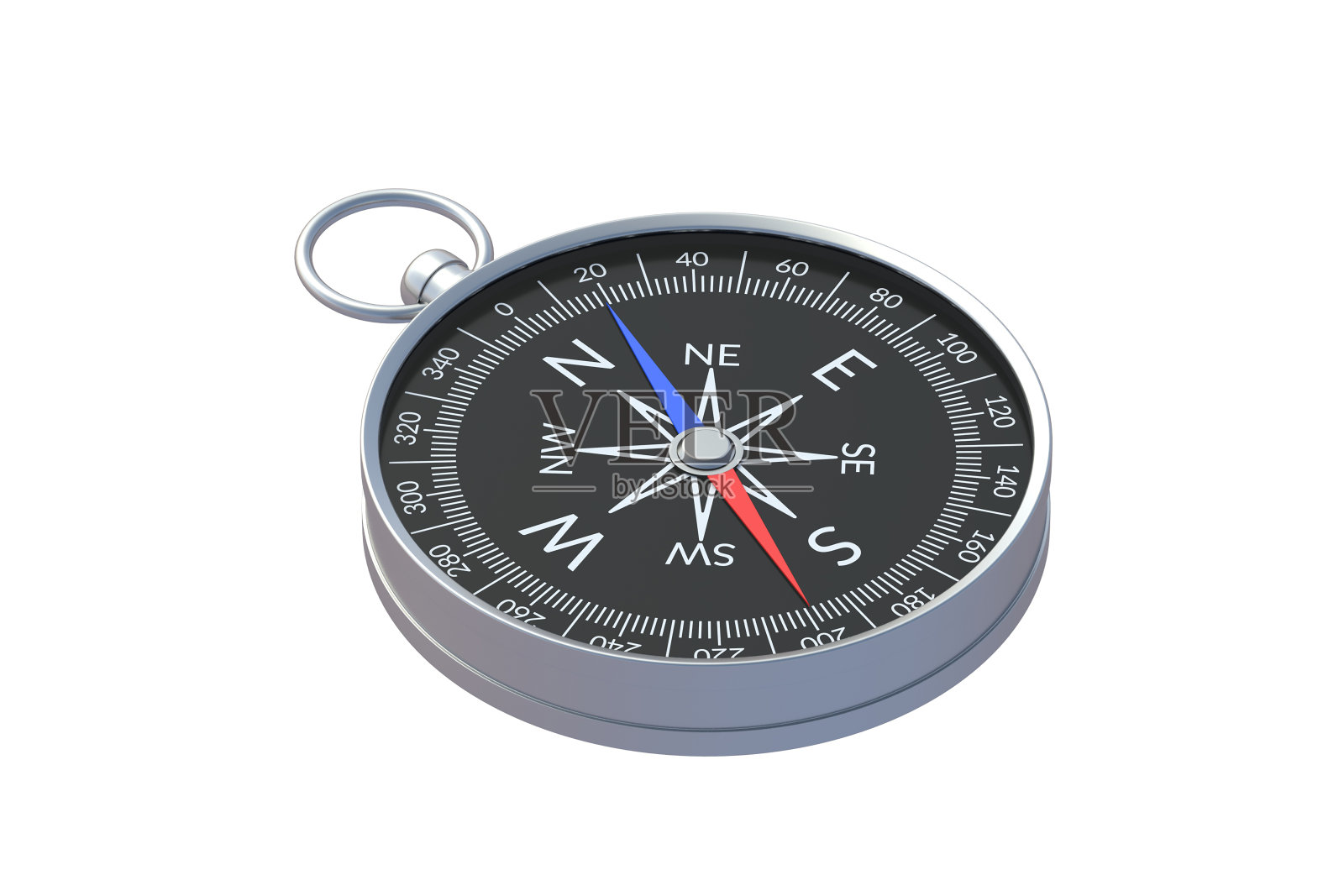 指南针孤立在白色背景上。3 d仁德照片摄影图片