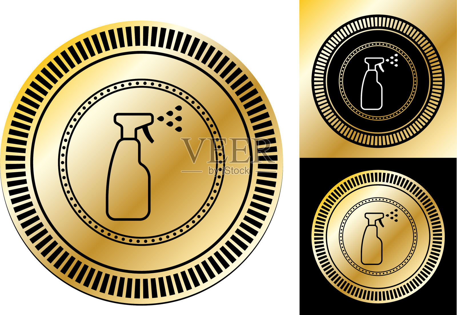 消毒剂喷雾图标插画图片素材