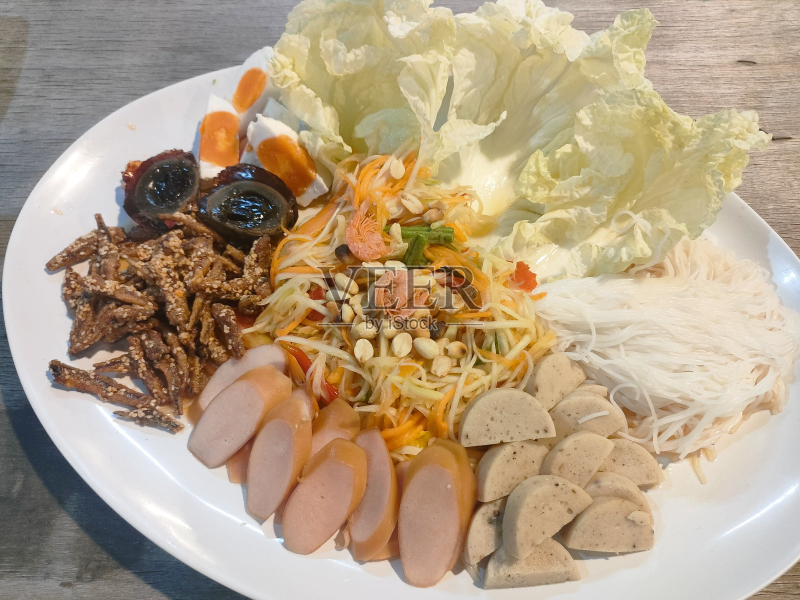 木瓜沙拉照片摄影图片