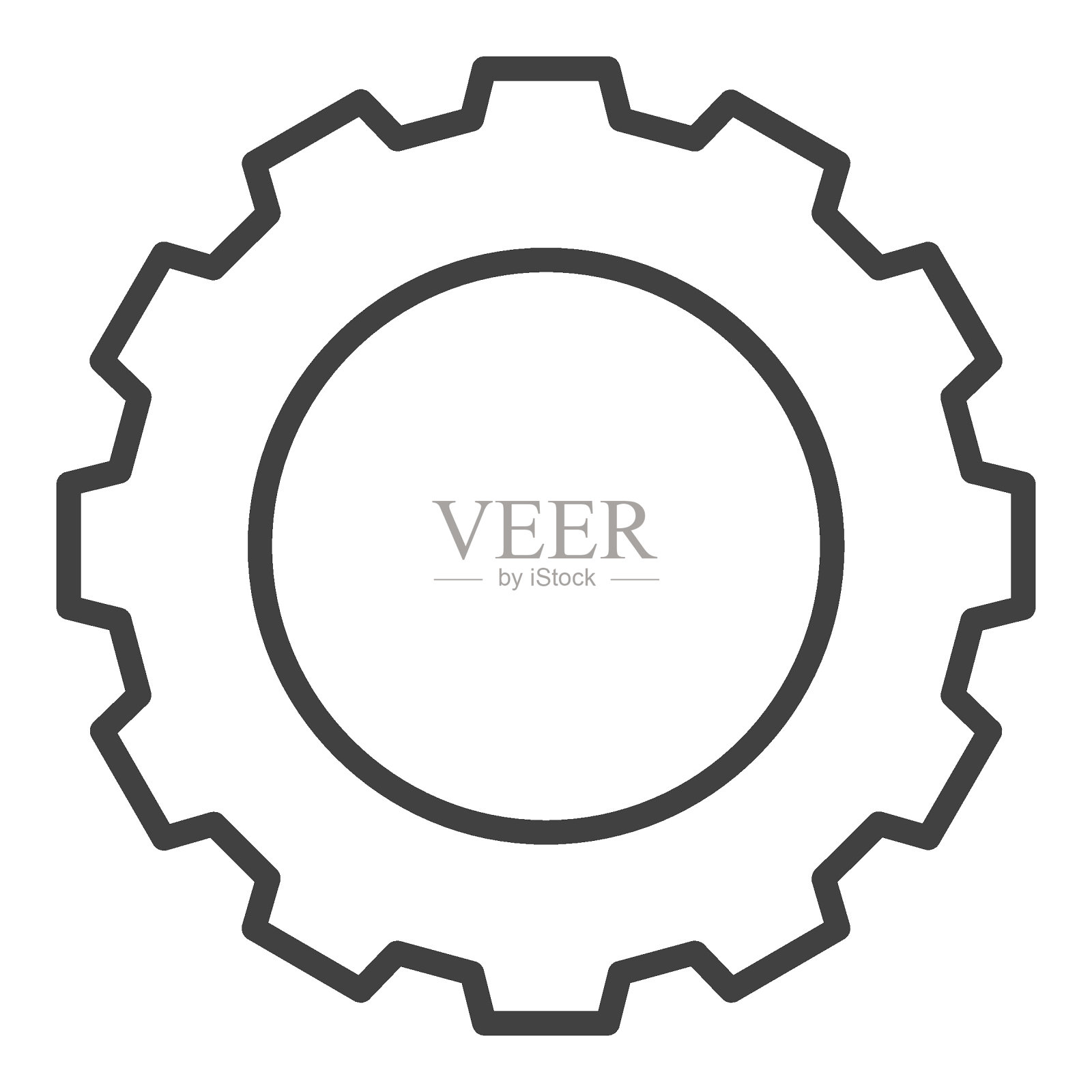 齿轮矢量概念线性简单的图标或标志图标素材