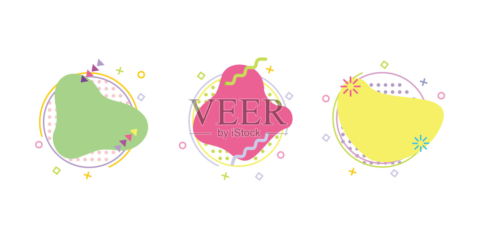 抽象彩色几何背景插画图片素材