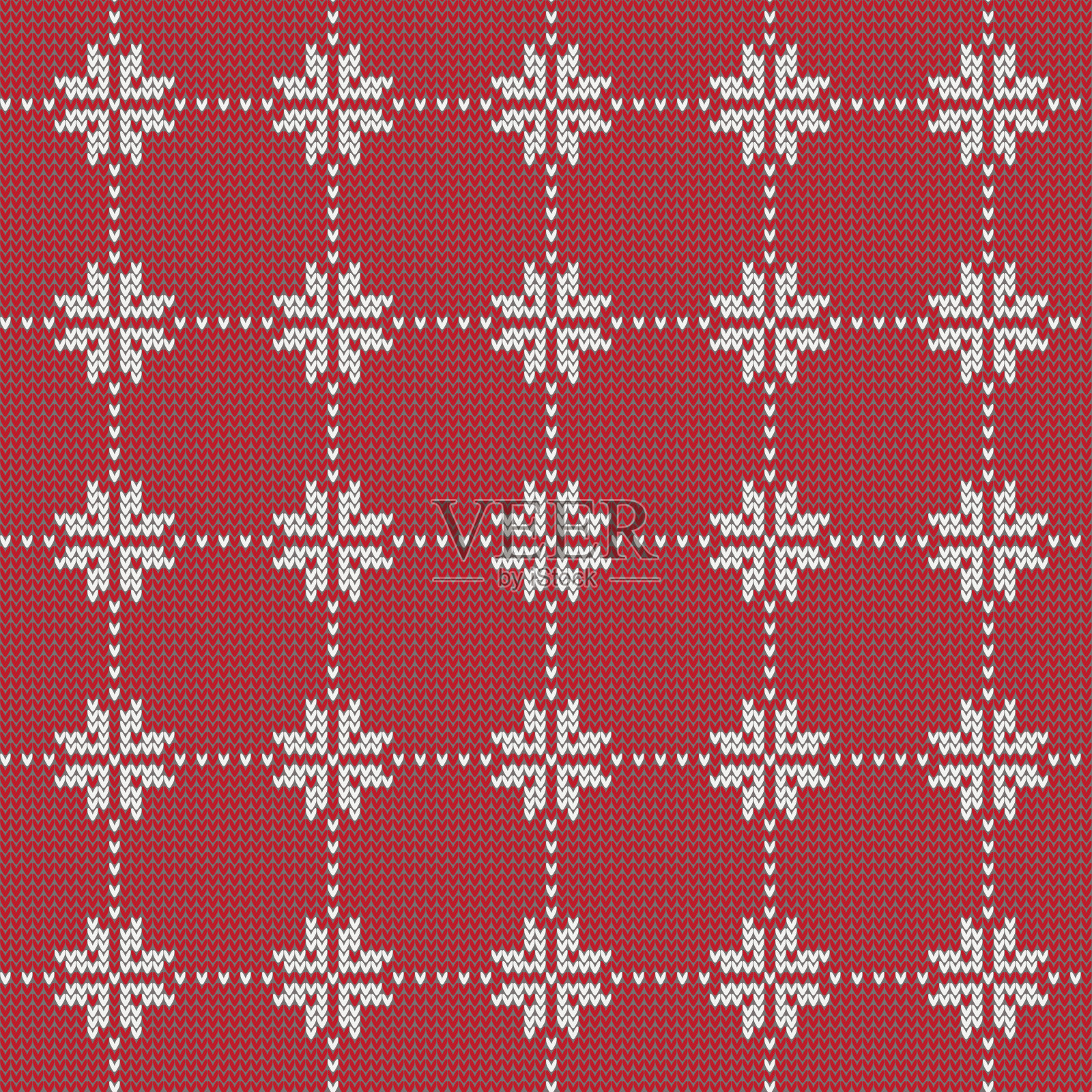 针织纹理矢量图案。冬天的背景。圣诞丑毛衣设计。挪威公平岛风格股票插图。针织无缝花纹。斯堪的纳维亚装饰的圣诞节，新年贺卡模板。插画图片素材