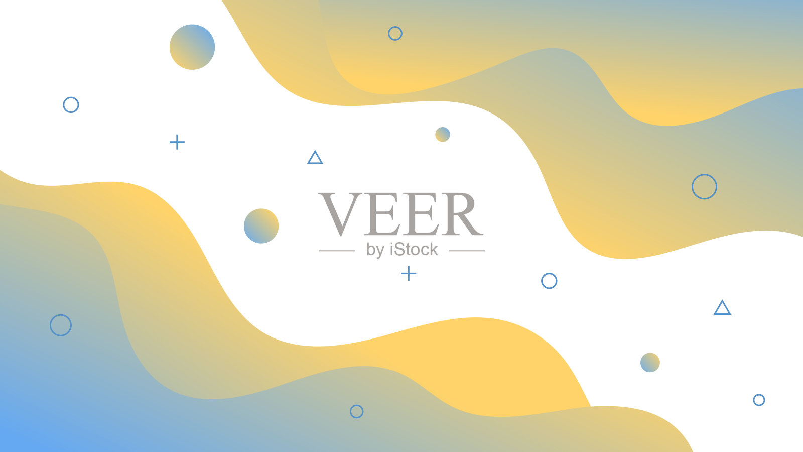 现代抽象背景与运动波流体液体复古和蓝橙渐变色插画图片素材