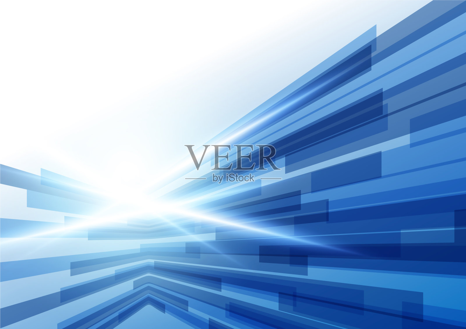 蓝色闪闪发光的数字网络背景插画图片素材