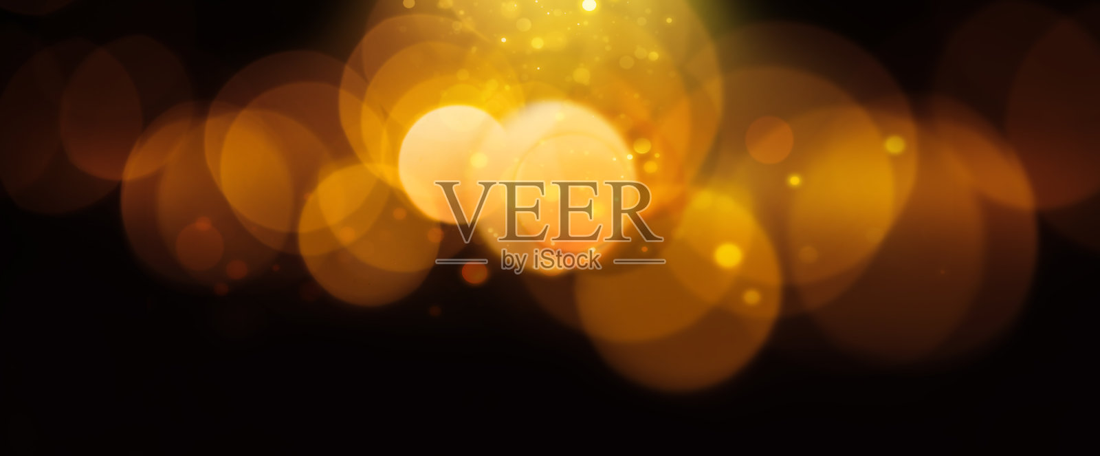 抽象无聚焦幻想背景与金色粒子插画图片素材